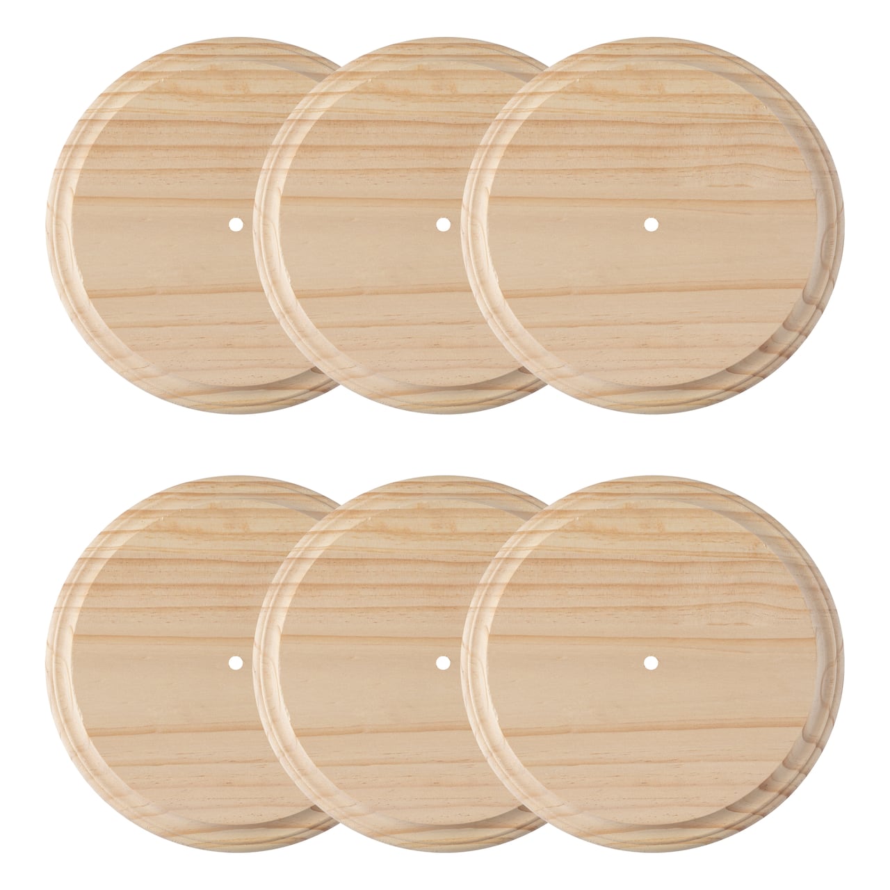 6 Pack: 11" Round Wood Clock Surface by Make Market®